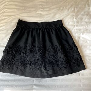 Stoosh Black Mini Skirt Fairy Grunge Feminine Whimsigoth Roses Punk Rock Medium‎